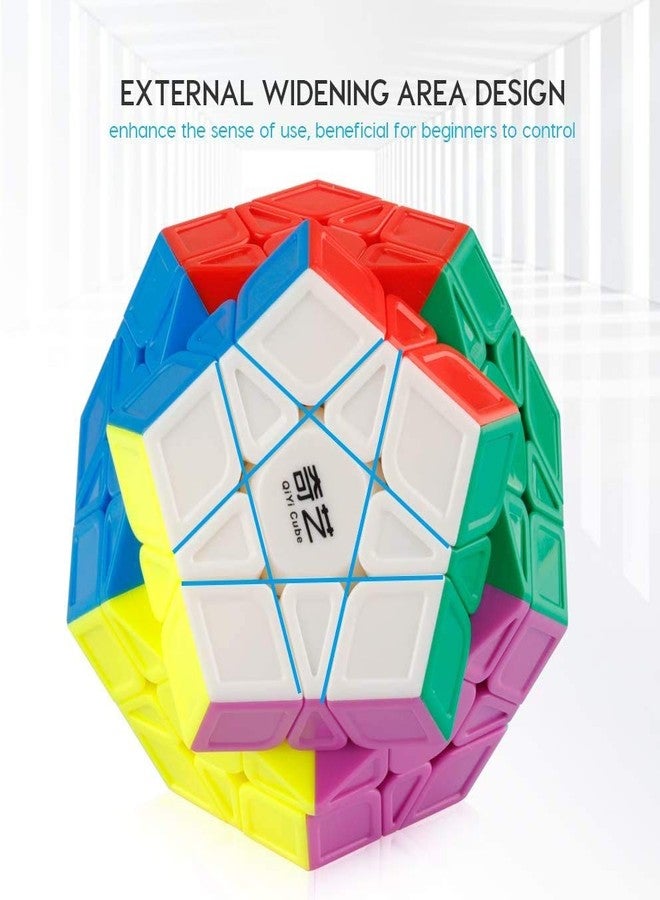 QiYi All ages Pcubed Puzzles Qiheng S Megaminx Cube Sculpture Stickerless Pack of 1 - Image 4
